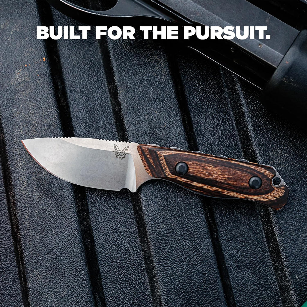 Benchmade - Hidden Canyon Hunter 15017 Fixed Blade Hunting Knife with Wooden Handle (15017)