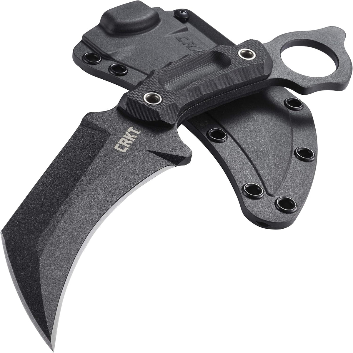 CRKT Du Hoc Fixed Blade Knife with Sheath: SK-5 Plain Edge Blade, G10 Handle, 2630