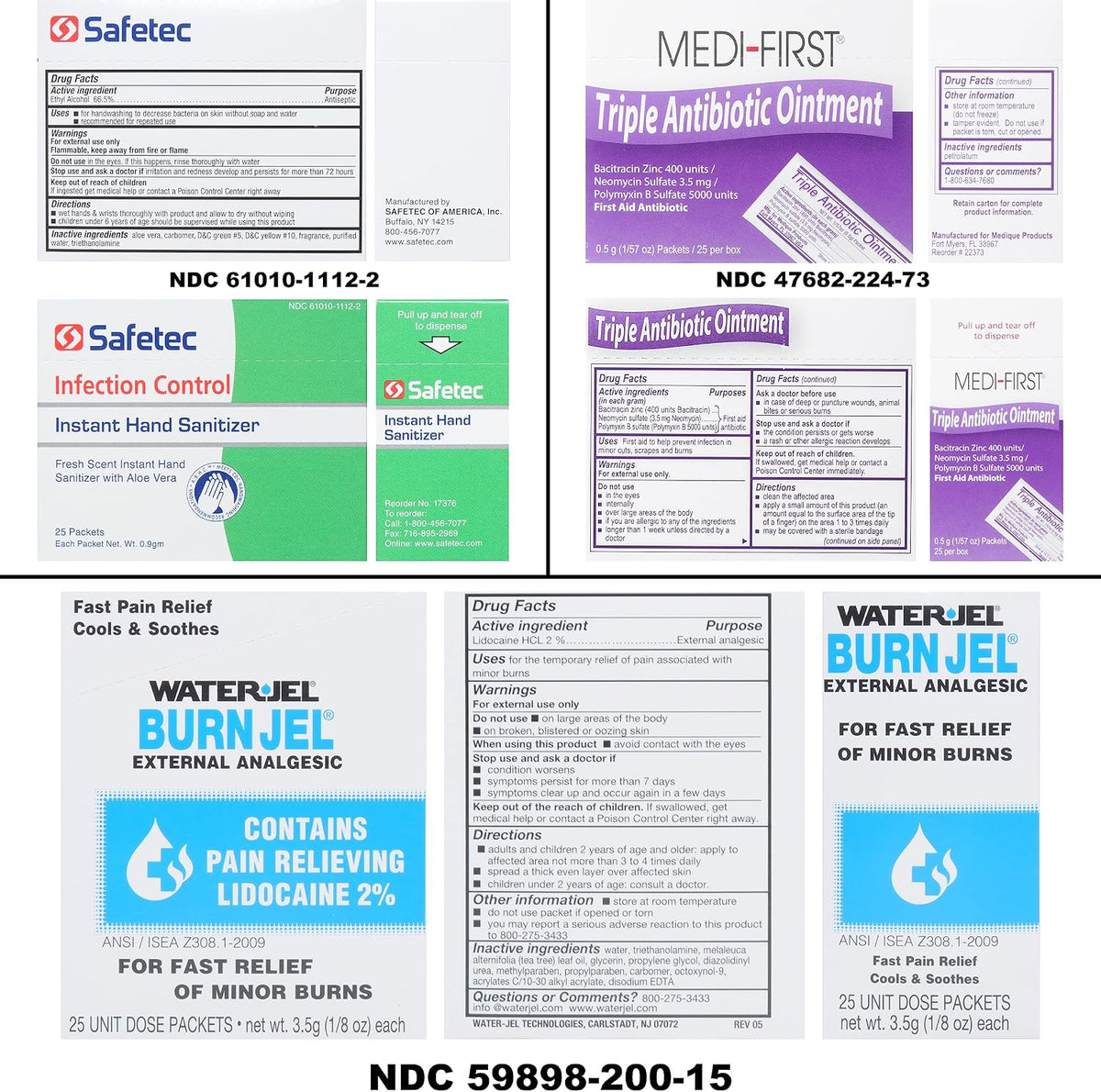 MFASCO Restaurant First Aid Kit - 2 Shelf Metal Cabinet, OSHA 2021 Class A - Catering, Food Service Areas, Food Trucks - Metal First Aid Cabinet Wall Mount for Businesses - Burn Care & Blue Bandages