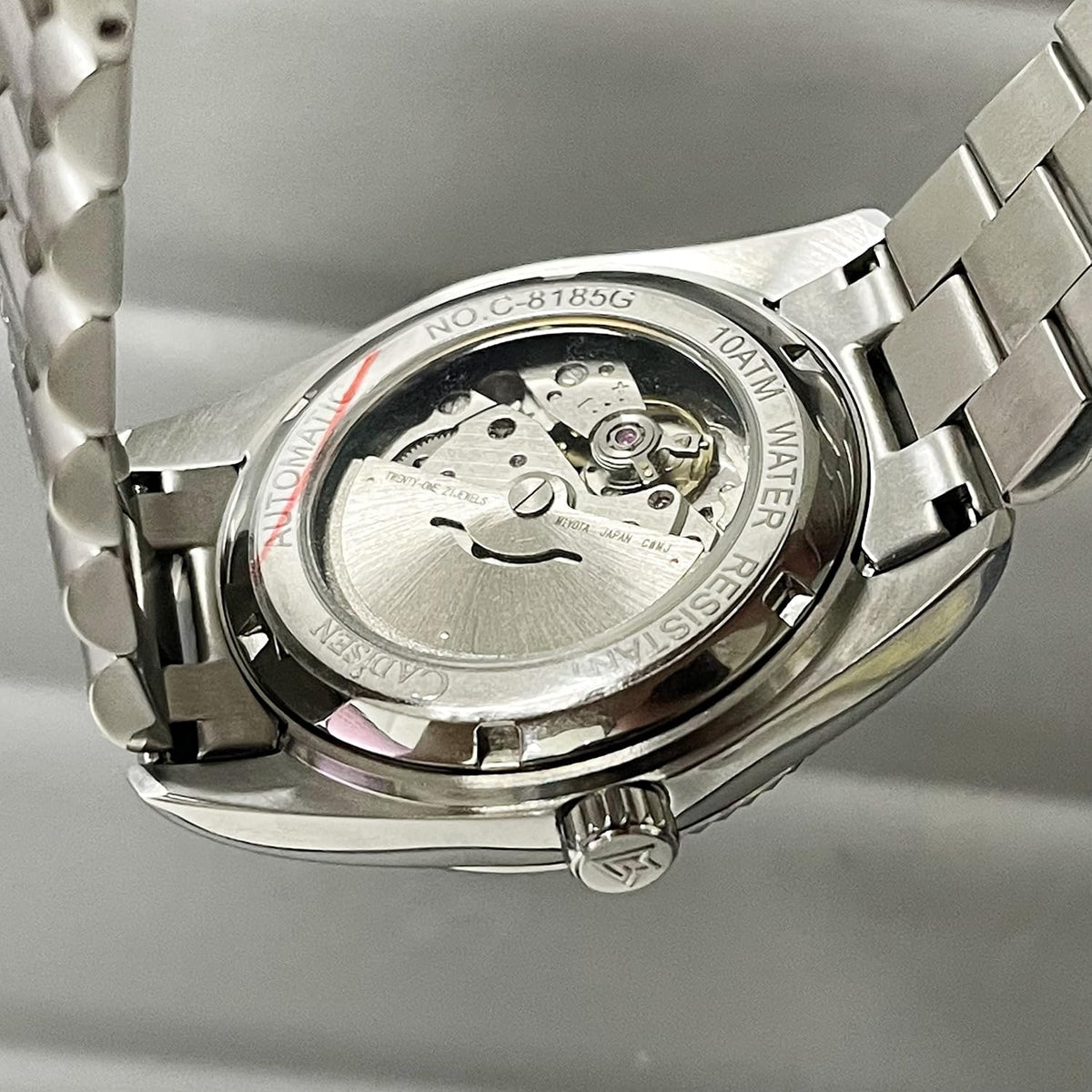 CADISEN Men's Automatic MIYOTA 8285 Mechanical Watch Casual Watches for Men Waterproof Sapphire