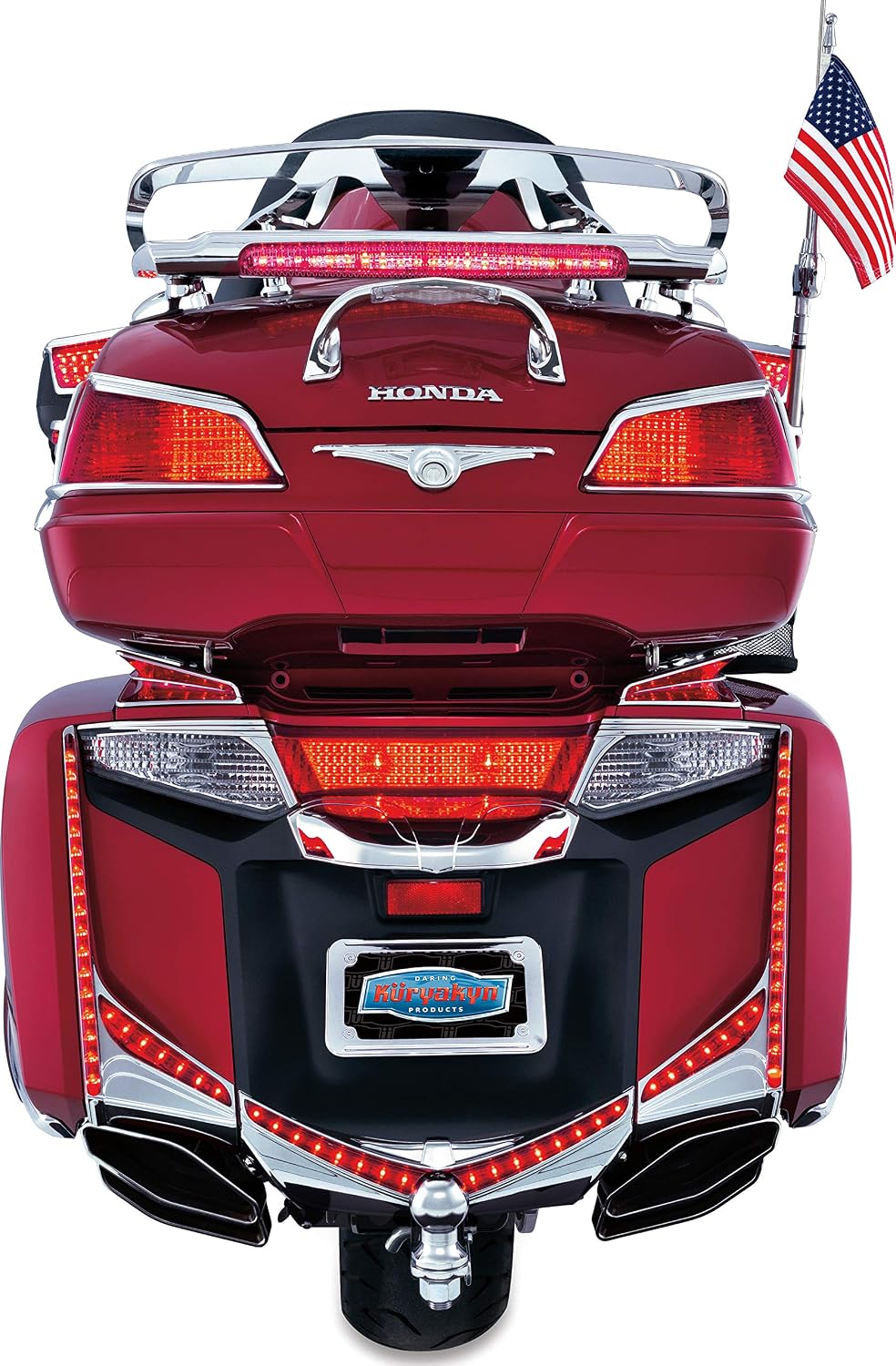 Kuryakyn 3215 Motorcycle Lighting Accent Accessory: LED Lighted Trunk Lid Handle for 2001-17 Honda Gold Wing GL1800 Motorcycles, Chrome