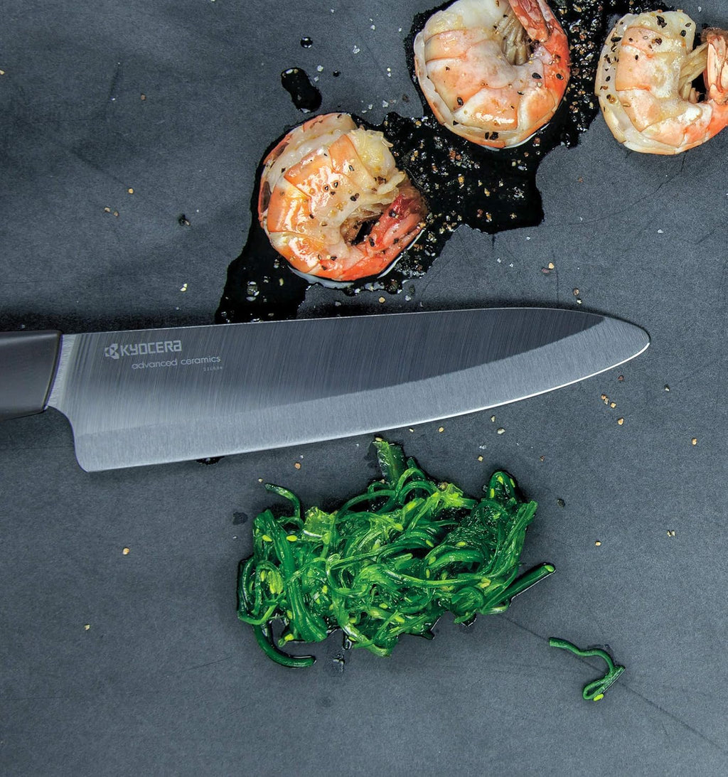 Kyocera FK-3PC-BKBK Ceramic Advanced Knife Set, 5.5' 4.5' 3', Black Handle With Black Blade
