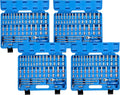 Neiko 02514A 1/4 Inch-Drive Ratchet and Small Socket Set, 58-Piece, Chrome Vanadium Steel, Multi-color (Pack of 4)