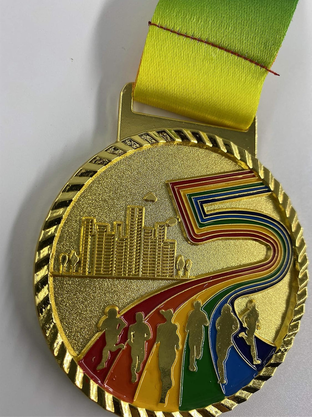 Marathon Sports Gold Award Medals Olympic Style Winner Medals with Ribbon,for Kids Competitions, Games, Party Favors (100 Pieces)