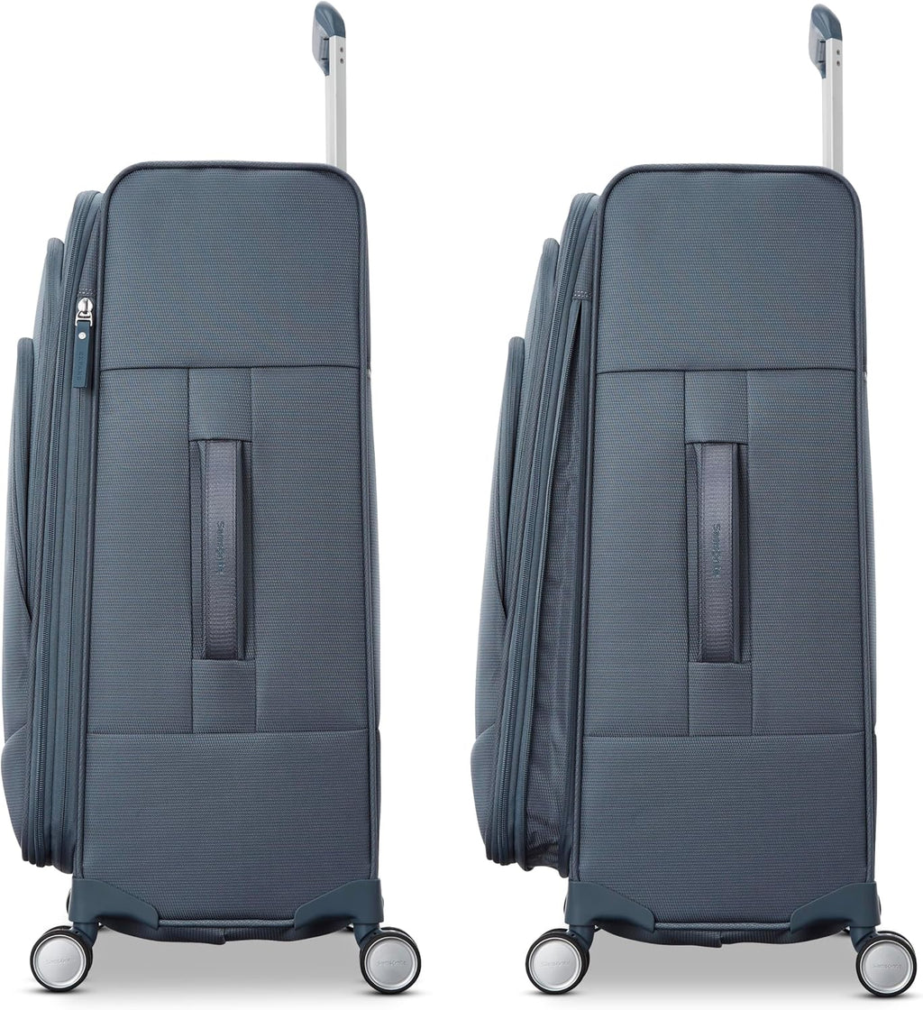 Samsonite UpLIFT Lightweight Softside Carry-On Luggage with Spinner Wheels - Expandable - Airline-Approved, Polyester Soft Suitcase for Ultra Light Travel - Elemental Blue