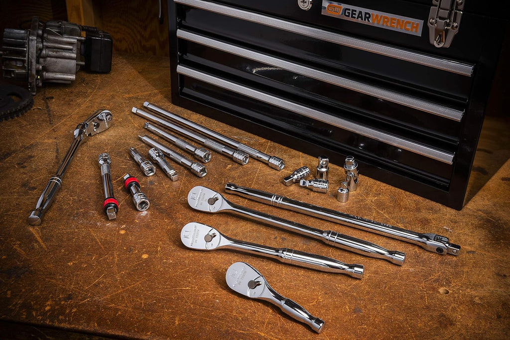 GEARWRENCH 18 Piece 3/8' Drive Ratchet & Drive Tools Set - 81254