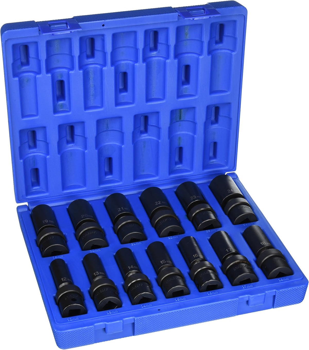 Grey Pneumatic (1313UMD) 1/2' Drive 13-Piece Deep Length Metric Universal Socket Set