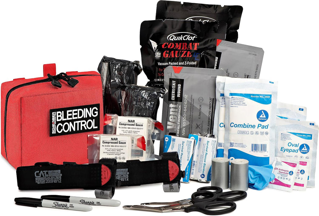Scherber Public Access Bleeding Control Kit | Trauma Equipment, First Aid Supplies & NAR Tourniquet Pack for Gunshot Wound & Hemorrhage | Medical Professional & Emergency Rescue | Double, Advanced +