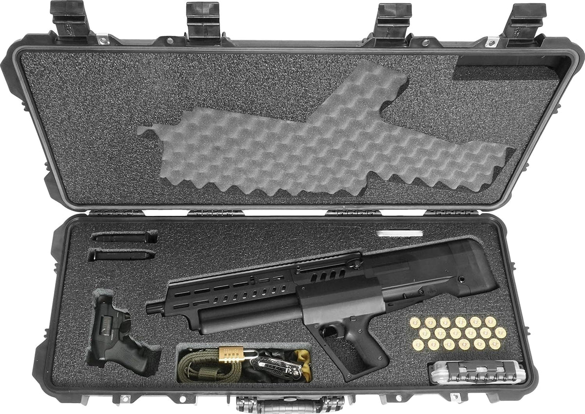 Case Club Fits IWI Tavor TS12 Shotgun in Pre-Cut Waterproof Case with Silica Gel to Help Prevent Gun Rust