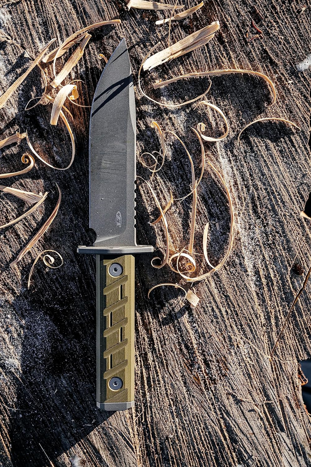 Zero Tolerance 0006 Fixed Blade Knife, Full Tang 6 inch CPM 3V Blade Field Knife, Green G10 Handle, Durable Kydex Sheath, Made in the USA