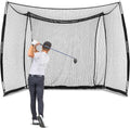 GoSports Range Cage 10 ft x 8 ft Golf Net Cage – Indoor & Outdoor Golf Practice Net for Full Swing Training and Home Golf Simulator Setups