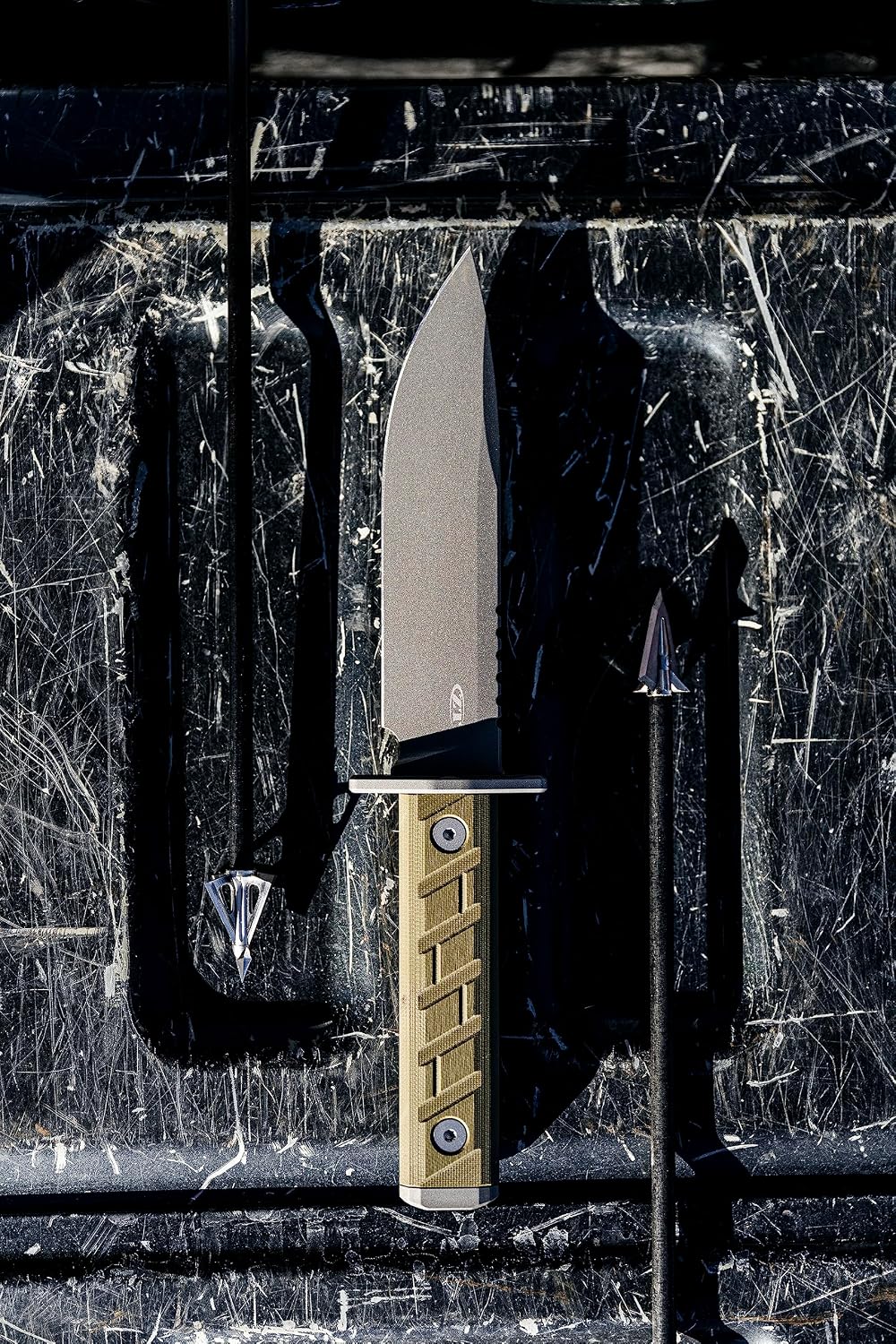 Zero Tolerance 0006 Fixed Blade Knife, Full Tang 6 inch CPM 3V Blade Field Knife, Green G10 Handle, Durable Kydex Sheath, Made in the USA