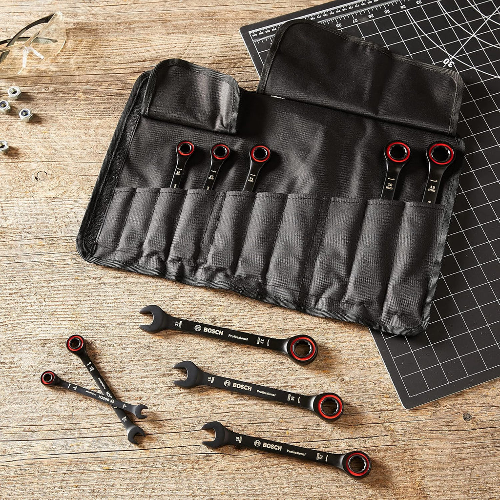 Bosch Professional Spanner Set 10-Piece (8/10/12/13/14/15/16/17/18/19 mm, in Bag)